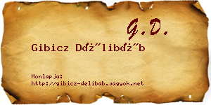 Gibicz Délibáb névjegykártya